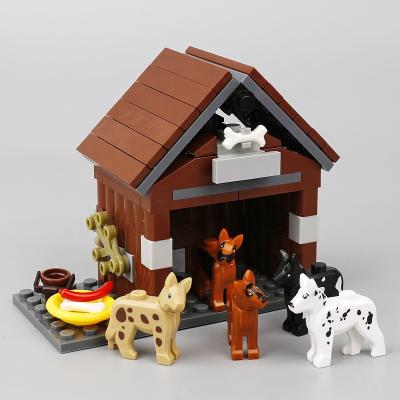 China Building MOC Toy Blocks Action Number Cute Doghouse Doggie Building Blocks Juguetes for sale