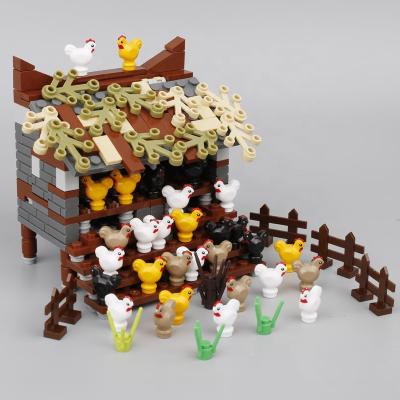 China Building MOC Toy Blocks Animal Farm Chicken Building Block Juguetes Action Count for sale