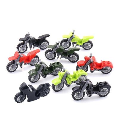 China Building Toy Wholesale DIY City Motorcycle Building Block Model Kit Toy Different Colors OPP Off-Road Bag for sale