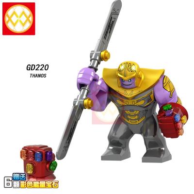 China Toy Building Blocks Plastics Panther Thanos With Infinity Gauntlet Hulkbuster Panther Gift Toys For Children GD220 for sale