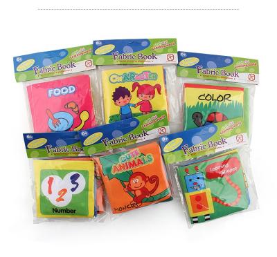 China Eductional Preschool Toys New Baby Early Education Toys Colorful Learning Cloth Book Tangled Animal Tails Soft Cloth Book Toy Kids Learning First for sale