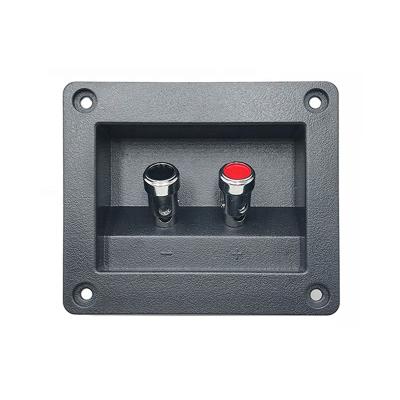 China Plastic Double Pole Loudspeaker Terminal Box Power Audio Cable Panel Binding Pole Terminals for sale