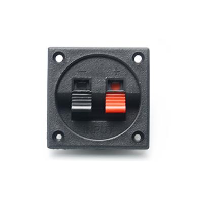 China Plasticc Factory Speaker Junction Box Plasticc Terminal Wire Clip Audio Speaker Block Direct Two Way Terminal for sale