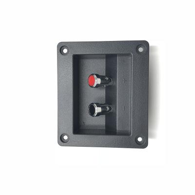 China Shield Speaker Terminal Block Loudspeaker Terminal Box Power Audio Cable Panel Binding Double Post Terminals for sale