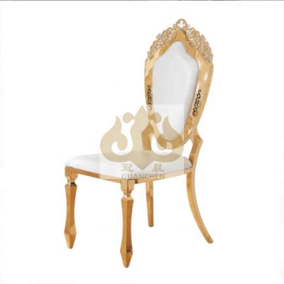 China Wholesale Modern Royal Wedding King Throne Gold Stainless Steel Chair for sale