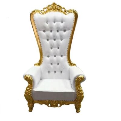 China Modern luxury royal king throne chair gold wedding sofa cheap chair for bride and groom for sale