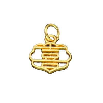 China 11*11mm matte electroplating alloy gold sand zinc alloy die-casting antique style pendant jewelry accessories pendant word DIY hi for sale