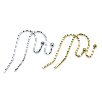 China Material 2.0 Pure Copper Non-slip Hook 21x8.5mm (100/Packs) Ball Hook Earring Drop Earrings Jewelry Handmade Diy Earrings Accessories for sale