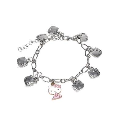 China Japanese Spice Girl Lolita Soft Girl Double Bangle Love Girl Bracelet Hellokitty Girlfriend Couples Gift for sale