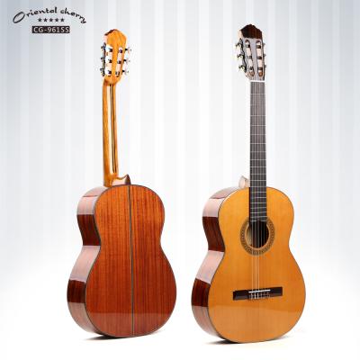 China Solid Cedar Oritental Cherry 39 Inch All Solid Handmade Classical Guitar Wholesale for sale