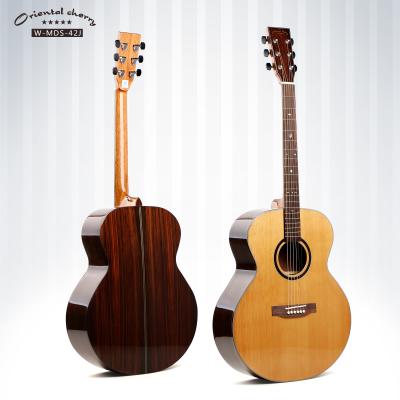 China OEM China Solid Guitar Factory High Quality Jumbo Cedar Acoustic Guitar for sale