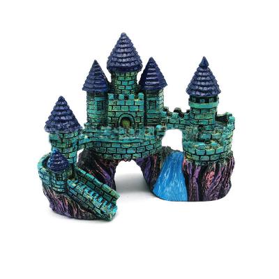 China Viable Custom Shaped Resin Castle For Wholesale Fish Tank Landscape Aquarium Decoration Accessories for sale