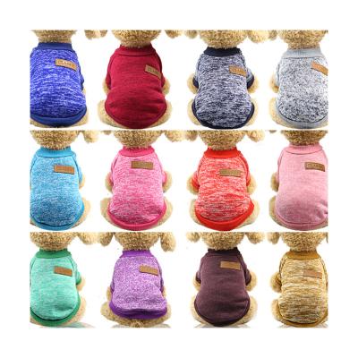 China Sustainable Colored Soild Fleece Polyester Classic Natural Warm Dog Clothing for sale