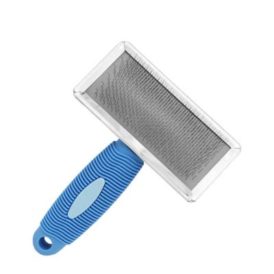 China Viable Plastic Handle Supplies Stainless Steel Needle Pet Hair Remover Grooming Dog Combs for sale