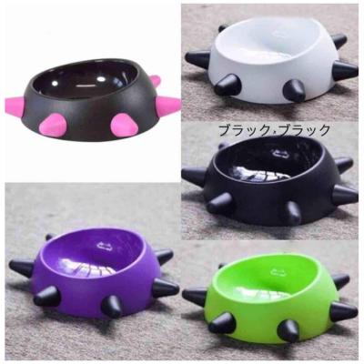 China 2021 New Fashion Design Rivet Color Rainbow Black Dog Food Sustainable Non-slip Pet Products and Water Bowl for sale