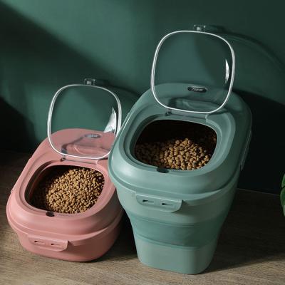 China Sustainable Collapsible Household Pet Food Storage Container Eco - Friendly Plastic Dog Boxes for sale