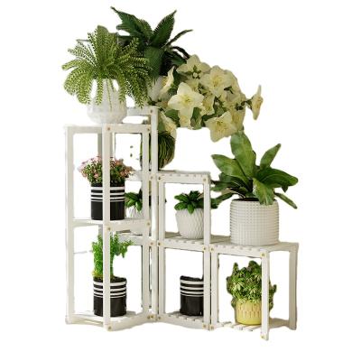 China Modern Indoor Outdoor Wood Plant Shelf Rack OEM Tiered Flower Stands for sale