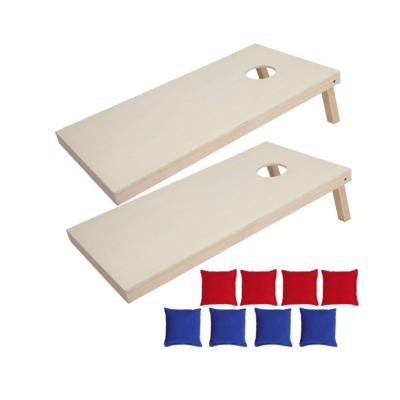 China OEM Wooden Bean Bag Toss Cornhole Game Set 2 Panels 8 Solid Wood Bean Bags 2x3 Cornhole Set for sale