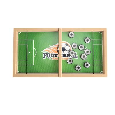 China OEM Puck Foosball Winner Board Game Wooden Slingshot Board Speed ​​Pebble Wooden Game for sale