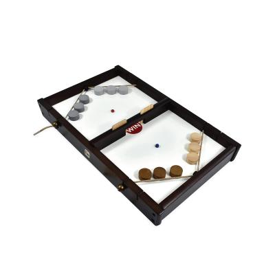 China OEM Puck Foosball Winner Board Game Wooden Slingshot Board Speed ​​Pebble Wooden Game for sale