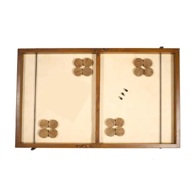 China OEM Puck Foosball Winner Board Game Wooden Slingshot Board Speed ​​Pebble Wooden Game for sale