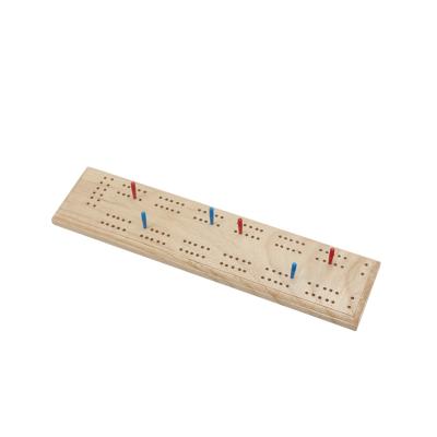 China OEM Classic Wooden Rubber Wooden Cribbage Board Game Cribbage Set With Pegs for sale