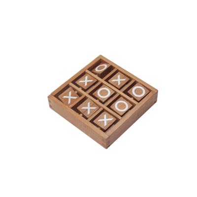 China Wholesale OEM Wooden Factory Mini Tic Tac Toe Table Top XO Chess Set For Kids for sale