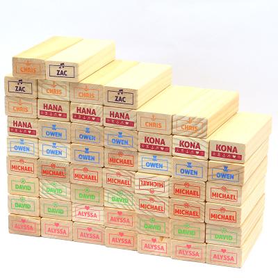 China OEM Wooden Wooden Building Block Kit For Kids Educational Wooden Building Blocks For Children for sale