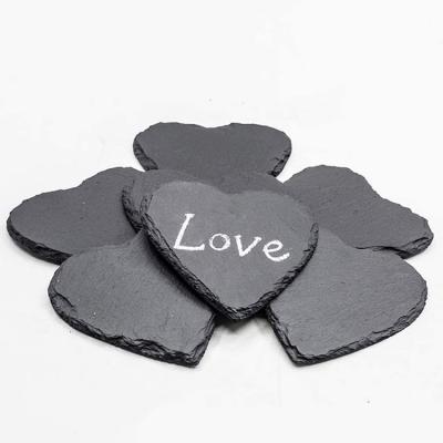 China Viable Unique Design Heart Shape Black Sublimation Food Coasters Cheap Coffee Mug With Coaster for sale