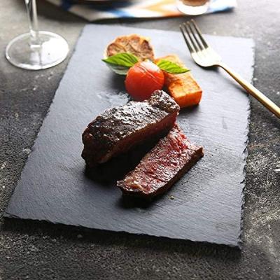 China Rough Edge Hotel Stone Cheese Dishes Series Disposable Natural Outdoor Slate Serving Board for sale