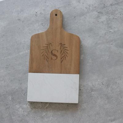 China Disposable Natural Wooden Cutting Board Chopper For Kitchen Dining Table Scandinavian Marble And Wooden Serving Trays for sale