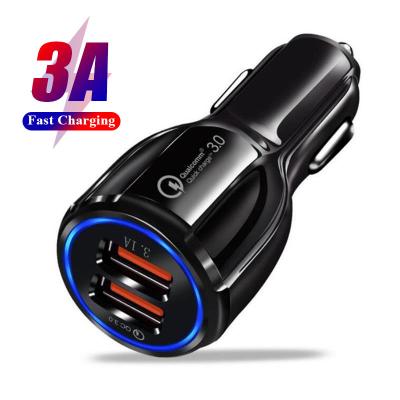 China Mobile Phone Quick Charge 3.0 USB Charger Socket Power Adapter 5V 3A Car Charger For Huawei HTC Xiaomi Google for sale