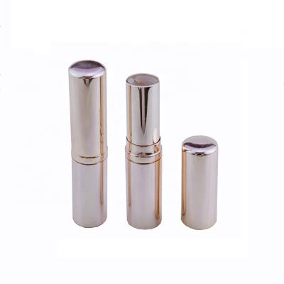 China Cosmetics round luxury metallic pink lipstick packaging lipstick tube for sale