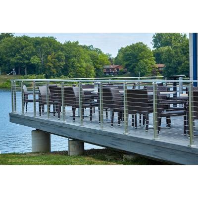 China Customized Outdoor Solid Metal Railing S.S316 Rod Balcony Fencing Stainless Steel Rod Handrail for sale