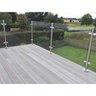 China Customized Multi-Scene Application Porch Railings / Railings Stainless Steel Post Glass Railing for sale