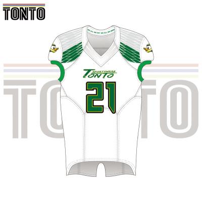 China 2021 Breathable Custom Sublimated Green Mens Uniform American Football Tank Tops for sale