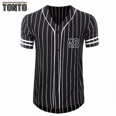 China Breathable Custom Sublimation Print Dabs Down Baseball Tank Tops for sale