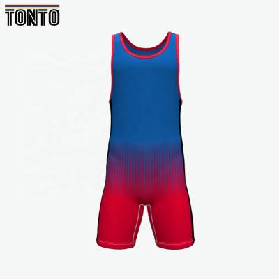 China cheap custom blue singlet wrestling singlets for women custom size for sale