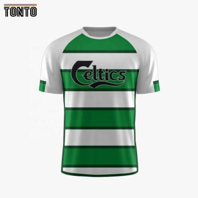 China Shirts & Tops Custom Green And White Sublimation Soccer Jersey Soccer Jersey PS Football for sale