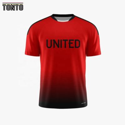 China Shirts & Tops Red Soccer Practice Jersey Sublimated Jerseys 2021 for sale