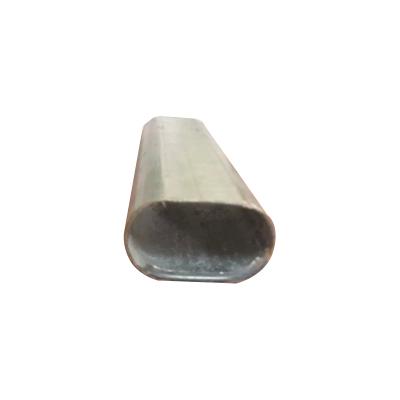 China STEEL OVAL FLAT PIPE / TUBE Post Liquid Rail Barrier Pipe Pre-Galvanized Oval Steel Pipe for sale