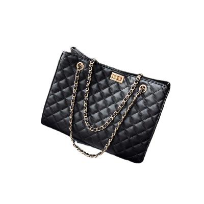 China High Quality Fashion Lady Crossbody Lingge Large Bag Handbag Chain Shoulder Bag for sale