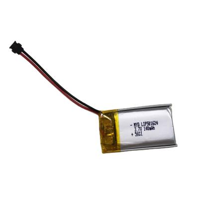 China MYD 051624 Hot Sale 3.7V 140mah 5g Lithium Polymer Rechargeable Battery Pack Express Acceptable Li-polymer 12months for sale