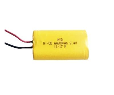 China Safety 2.4V AA 600mAh NICD Rechargeable Battery Pack With BRI Certificate For Indian Market for sale