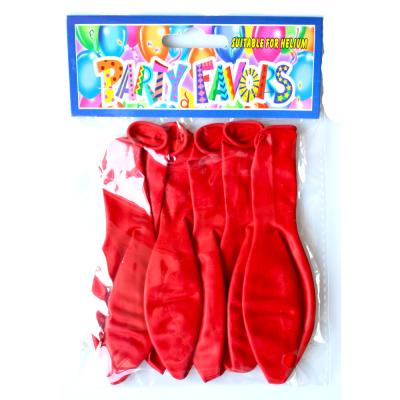 China 12 Inch 2.5g Best Quality Red Balloons Toy Gift Toy #Decoration# 6pcs Banner-Packing for sale