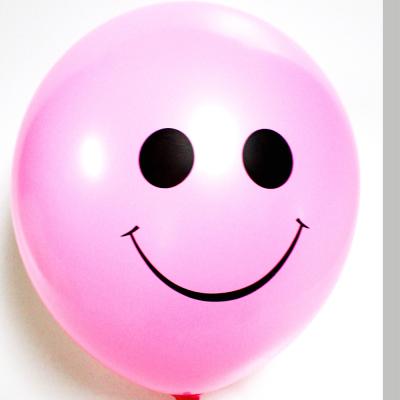 China Promotional toy #give you smile#100 12 pcs e 2.8g good quality smile face balloon for sale