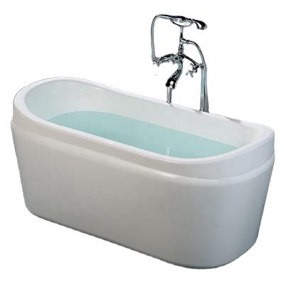 China Modern Simple Small Freestanding Bathroom 52 Inch Acrylic Soaking Tub for sale