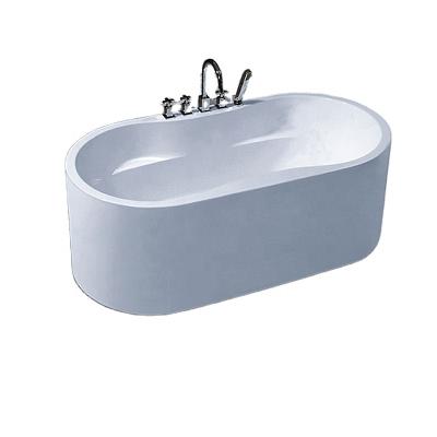 China Porcelain Freestanding Simple Pure Acrylic Bathtub Freestanding Bathtub for sale