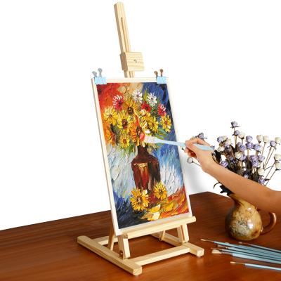 China Easel Factory Direct Selling Easel Adjustable High Quality Tabletop Easel Wooden Painting Easel for sale