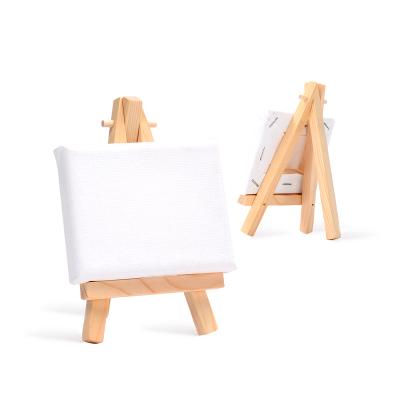 China Portable Mini Wooden Triangle Easel Mini Easel Painting Canvas Stand and Tiny Easel Tabletop Easel for sale